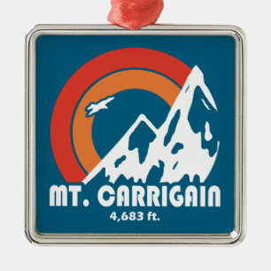 Mt. Carrigain New Hampshire Sun Eagle Metal Tree Decoration