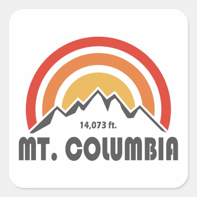 Mt. Columbia Square Sticker (Front)