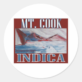 MT COOK INDICA CLASSIC ROUND STICKER