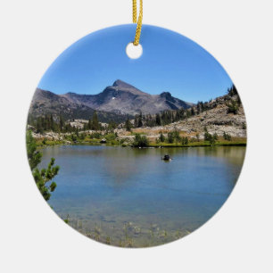 Mt. Dana from Shell Lake, Tioga Pass, CA Ceramic Tree Decoration