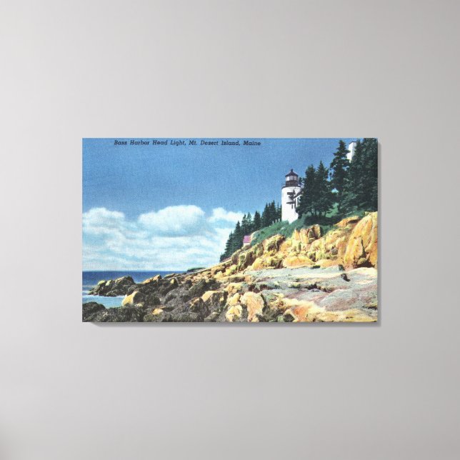 Mt. Desert Island, Bass Harbour Head Lighthouse Canvas Print (Front)