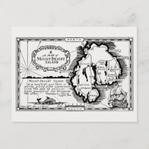 Mt Desert Island Maine Postcard