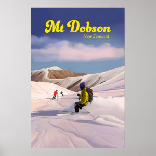 Mt Dobson Ski Resort Travel Poster