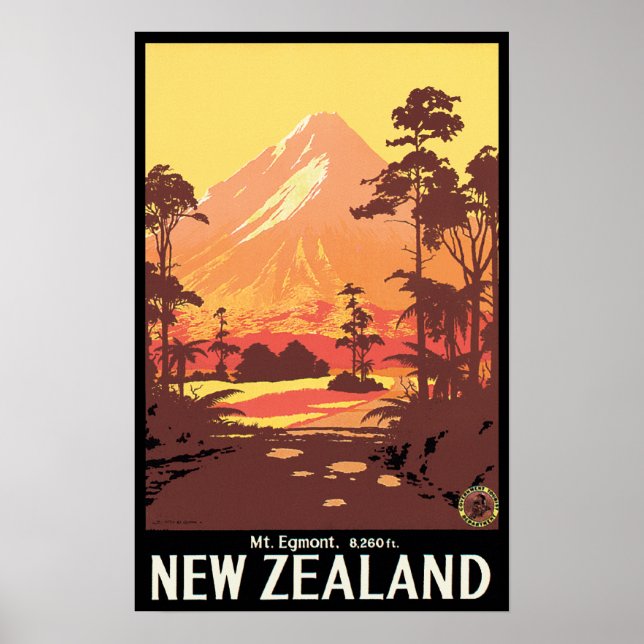 Mt Egmont New Zealand Poster (Front)