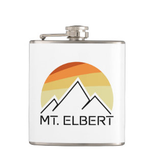 Mt. Elbert Colorado Retro Hip Flask