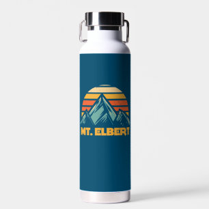 Mt. Elbert Colorado Retro Turquoise Water Bottle