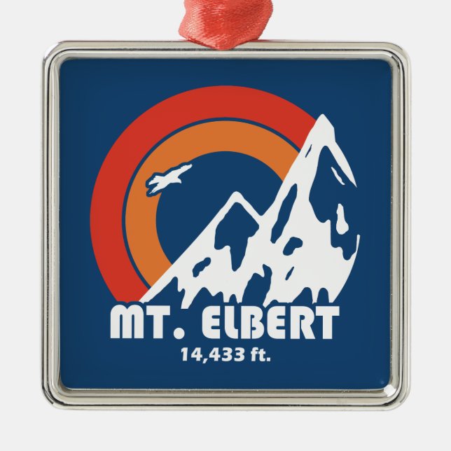Mt. Elbert Sun Eagle Metal Tree Decoration (Front)