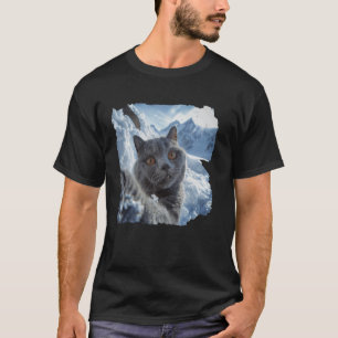 Mt. Everest Mountain Climbing Kitten Vintage Hiker T-Shirt