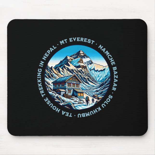 Mt Everest Namche Bazaar Tea House Trekking Nepal  Mouse Pad (Front)