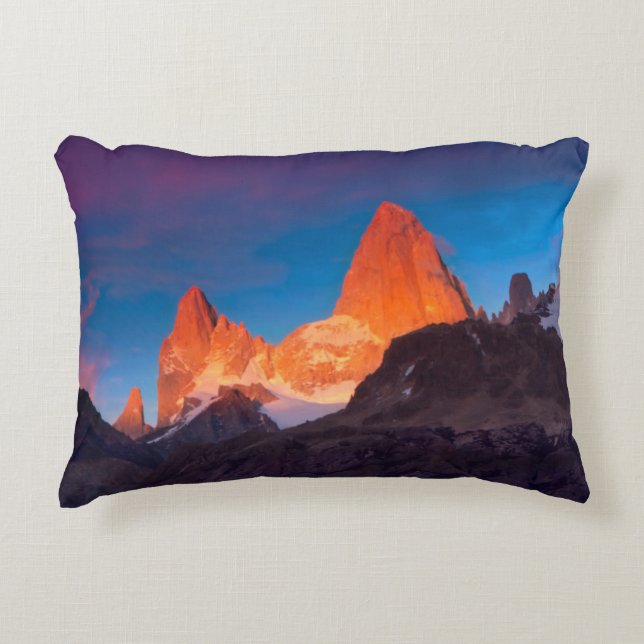 Mt Fitz Roy At Sunrise Decorative Cushion (Front)