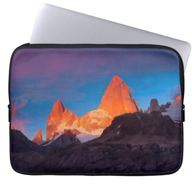 Mt Fitz Roy At Sunrise Laptop Sleeve (Front)