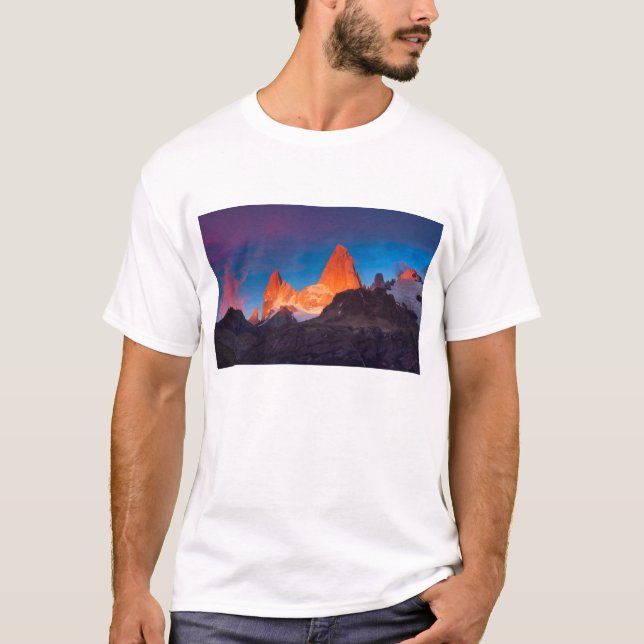 Mt Fitz Roy At Sunrise T-Shirt (Front)