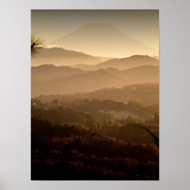 Mt. Fuji Above the Hills Poster (Front)