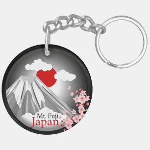 Mt. Fuji Abstract Landscape  Key Ring