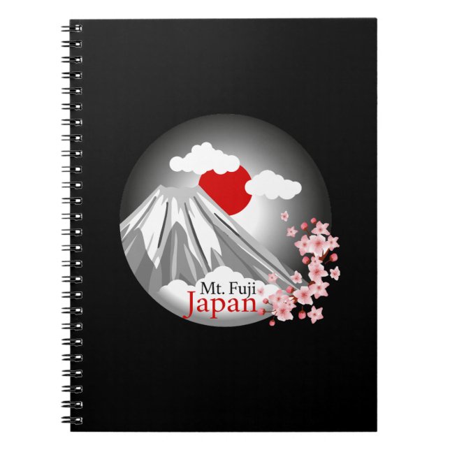 Mt. Fuji Abstract Landscape  Notebook (Front)