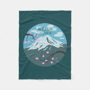 Mt. Fuji Altitude Fleece Blanket