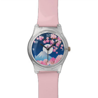 Mt Fuji Cherry Blossoms Spring Japan Night Sakura Watch