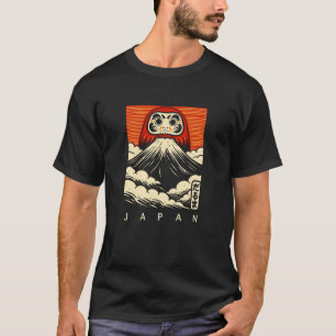 Mt Fuji Daruma Fujisan Japanese Characters Japan S T-Shirt
