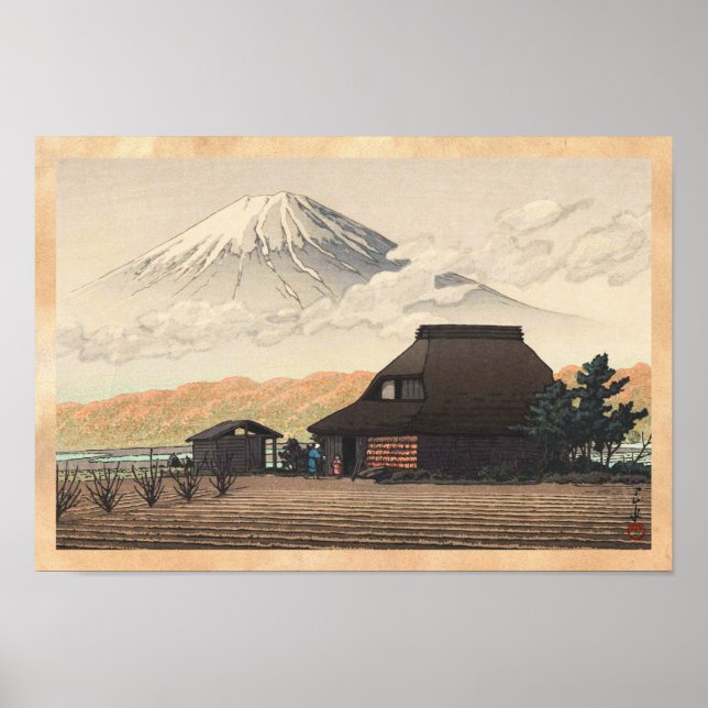 Mt. Fuji from Narusawa Hasui Kawase shin hanga art Poster (Front)