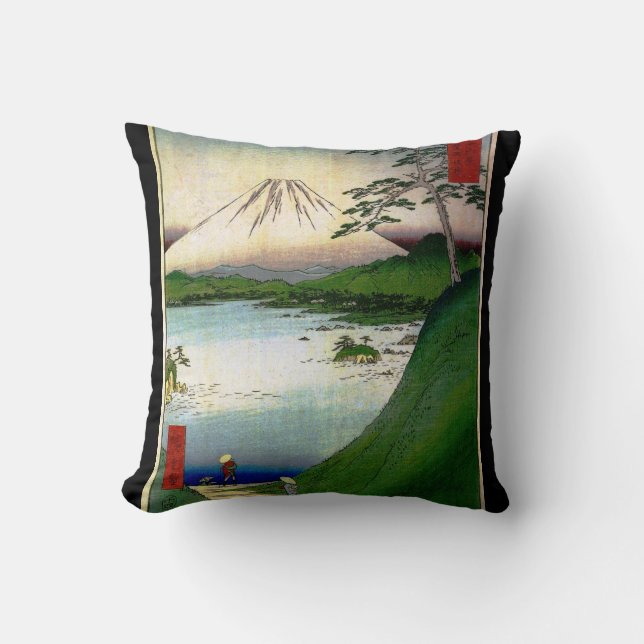 Mt. Fuji in Japan circa 1800's Cushion (Front)