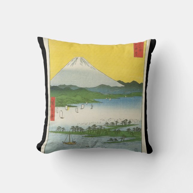 Mt. Fuji in Japan circa 1800's Cushion (Front)