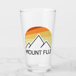 Mt. Fuji Japan Retro Glass