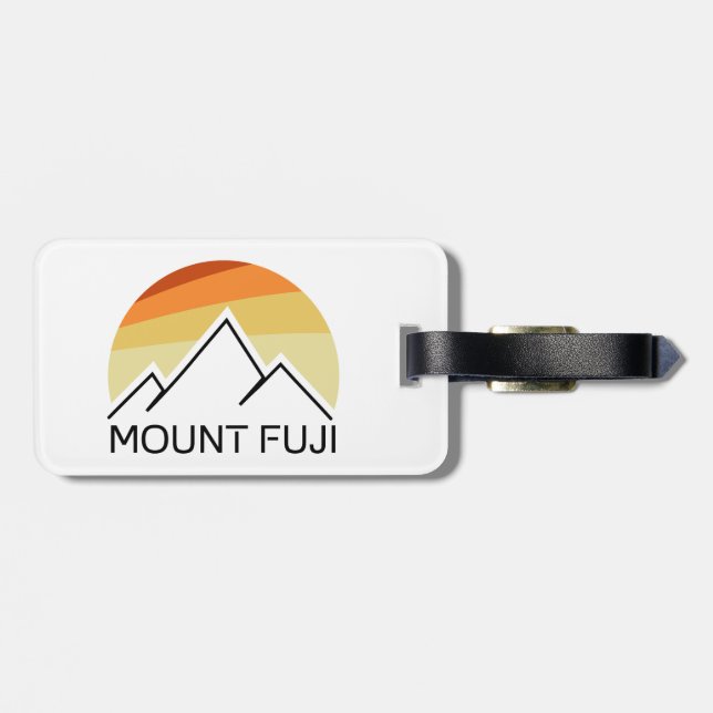 Mt. Fuji Japan Retro Luggage Tag (Back Horizontal)