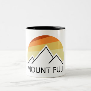Mt. Fuji Japan Retro Two-Tone Coffee Mug