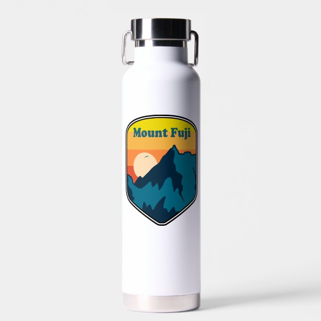 Mt. Fuji Japan Sunrise Water Bottle (Front)