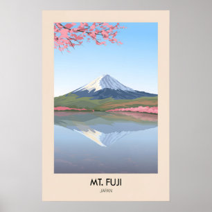 Mt Fuji Japan Travel Poster