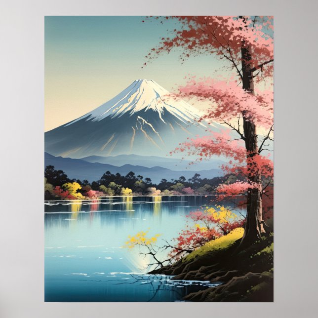 Mt. Fuji Japanese Art Print Poster (Front)