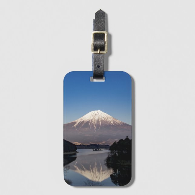 Mt Fuji Lake Reflection Luggage Tag (Front Vertical)