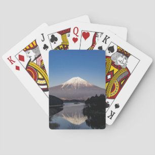 Mt Fuji Lake Reflection Playing Cards