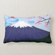 Mt. Fuji Light & Dark Reversable Throw Pillow