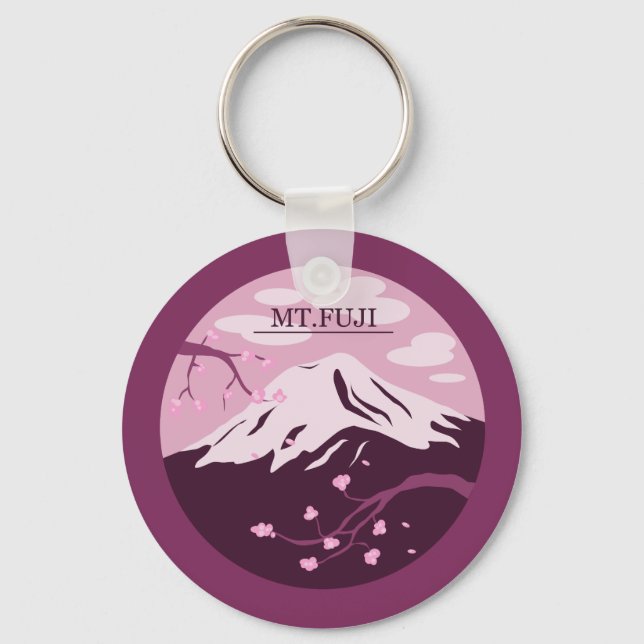 Mt. Fuji (Pink) Key Ring (Front)