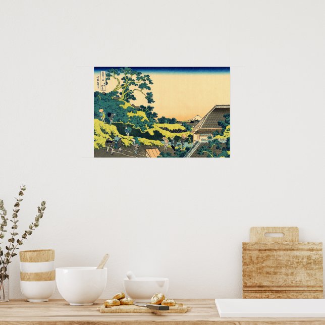 Mt Fuji Seen From The Mishima Pass Hokusai 1830 Poster (Kitchen)