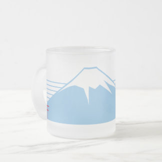 Mt. Fuji seen from the northeast. Frosted Glass Coffee Mug