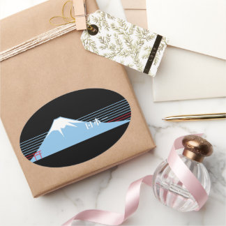 Mt. Fuji seen from the northeast. Oval Sticker