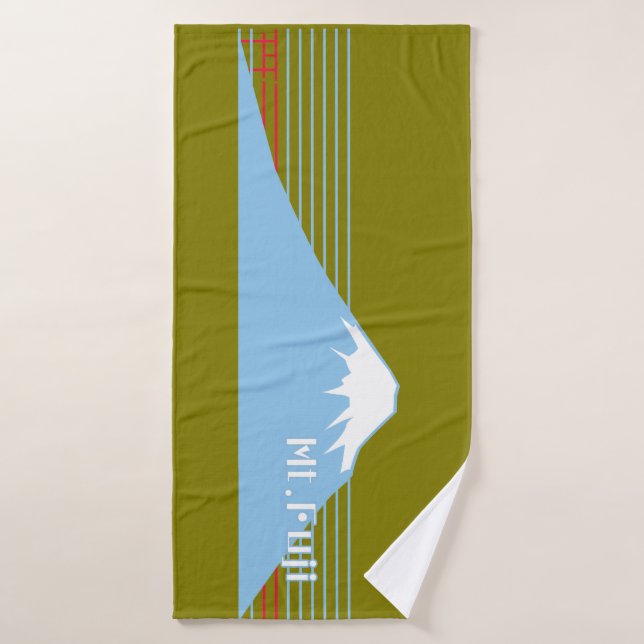 Mt. Fuji viewed from the southwest direction. Bath Towel (Bath Towel)