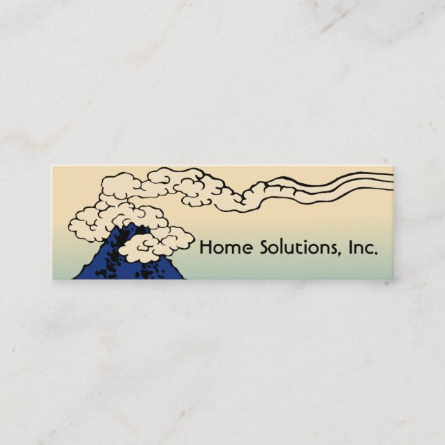 Mt. Fuji with Clouds  Mini Business Card (Front)
