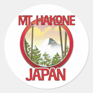 Mt. Hakone Japan Classic Round Sticker