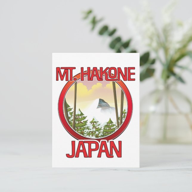 Mt. Hakone Japan Invitation Postcard (Standing Front)