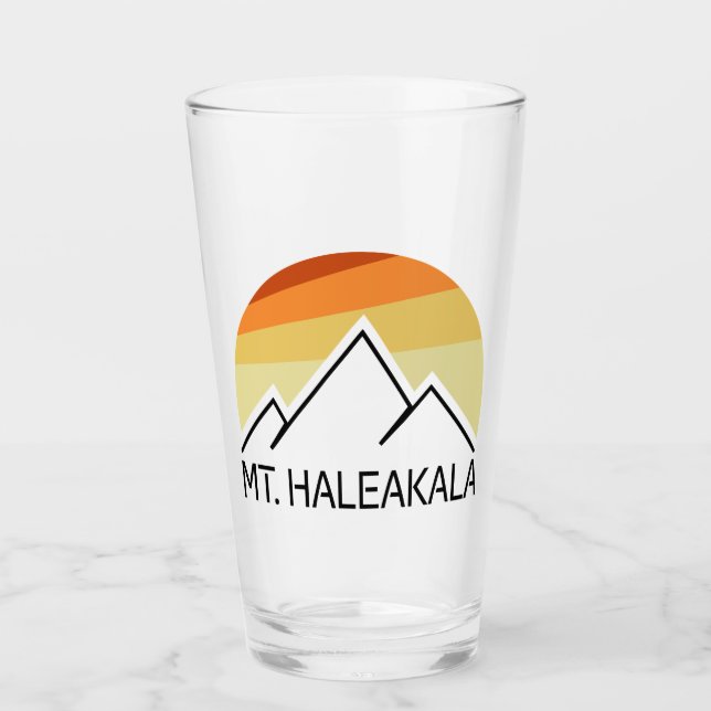 Mt. Haleakala Retro Glass (Front)