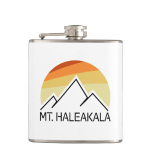 Mt. Haleakala Retro Hip Flask