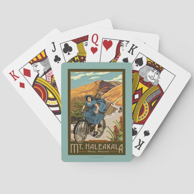 Mt. Haleakala Rides Hawaii Playing Cards (Back)