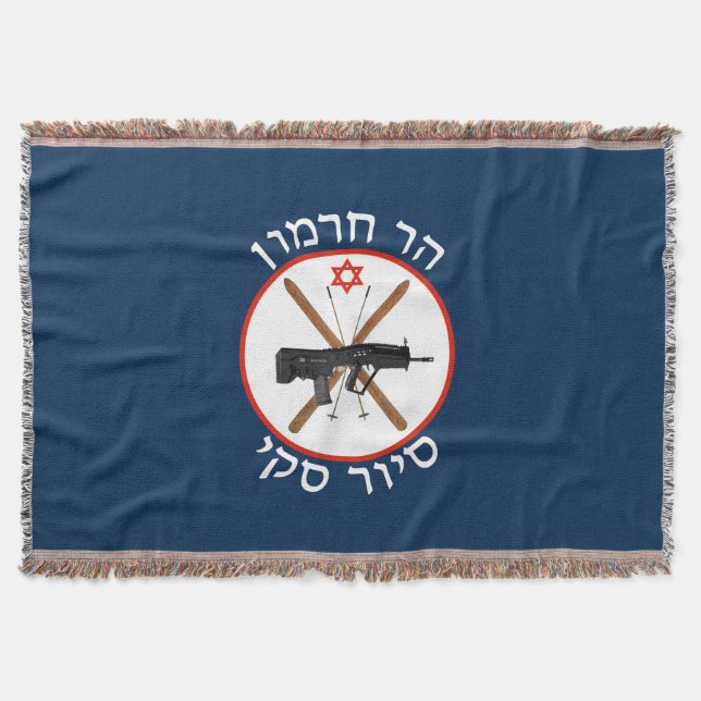 Mt. Hermon Ski Patrol Throw Blanket (Front)