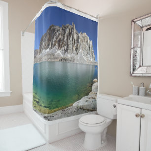 Mt Hitchcock Over Lower Hitchcock Lake 2 - Sierra Shower Curtain