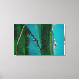 Mt. Hood and Interstate Bridge in White Salmon Canvas Print