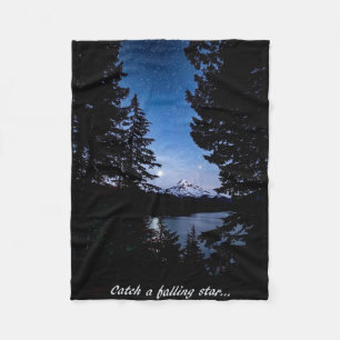 Mt Hood at Lost Lake Fleece Blanket