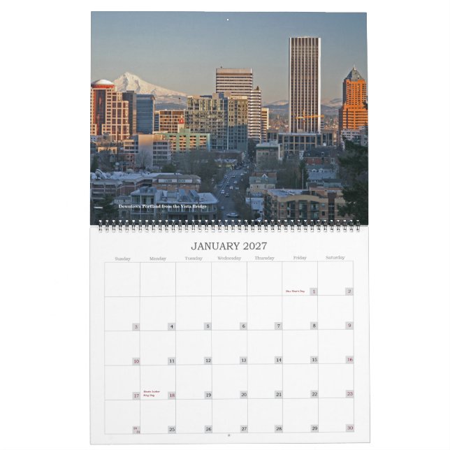 Mt. Hood Calendar (Jan 2027)